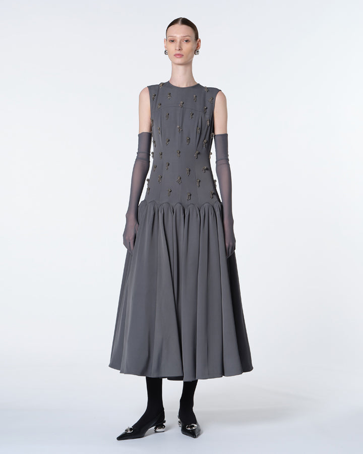 carrie grey dress this dress is available Chamberlain Silk Dress Color:Matte Black december-2024