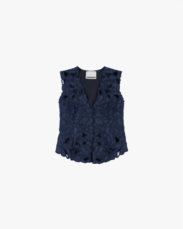 Waterlily Denim Vest