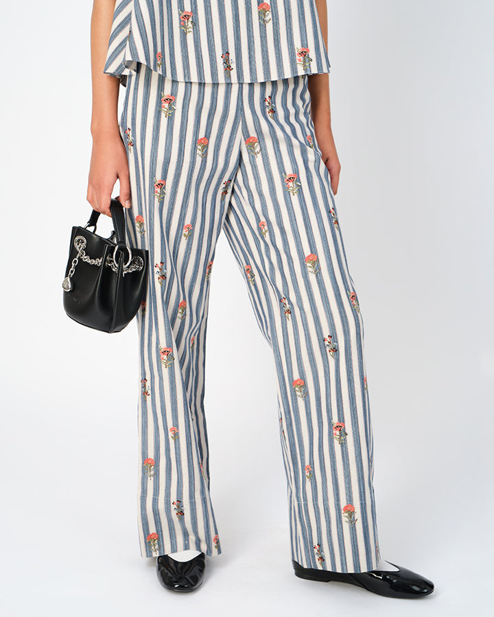 Fleur Striped Pants