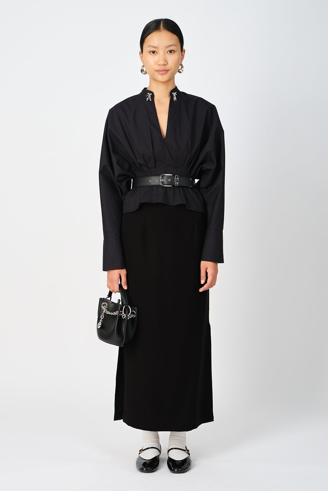 Black Camellia Shirt