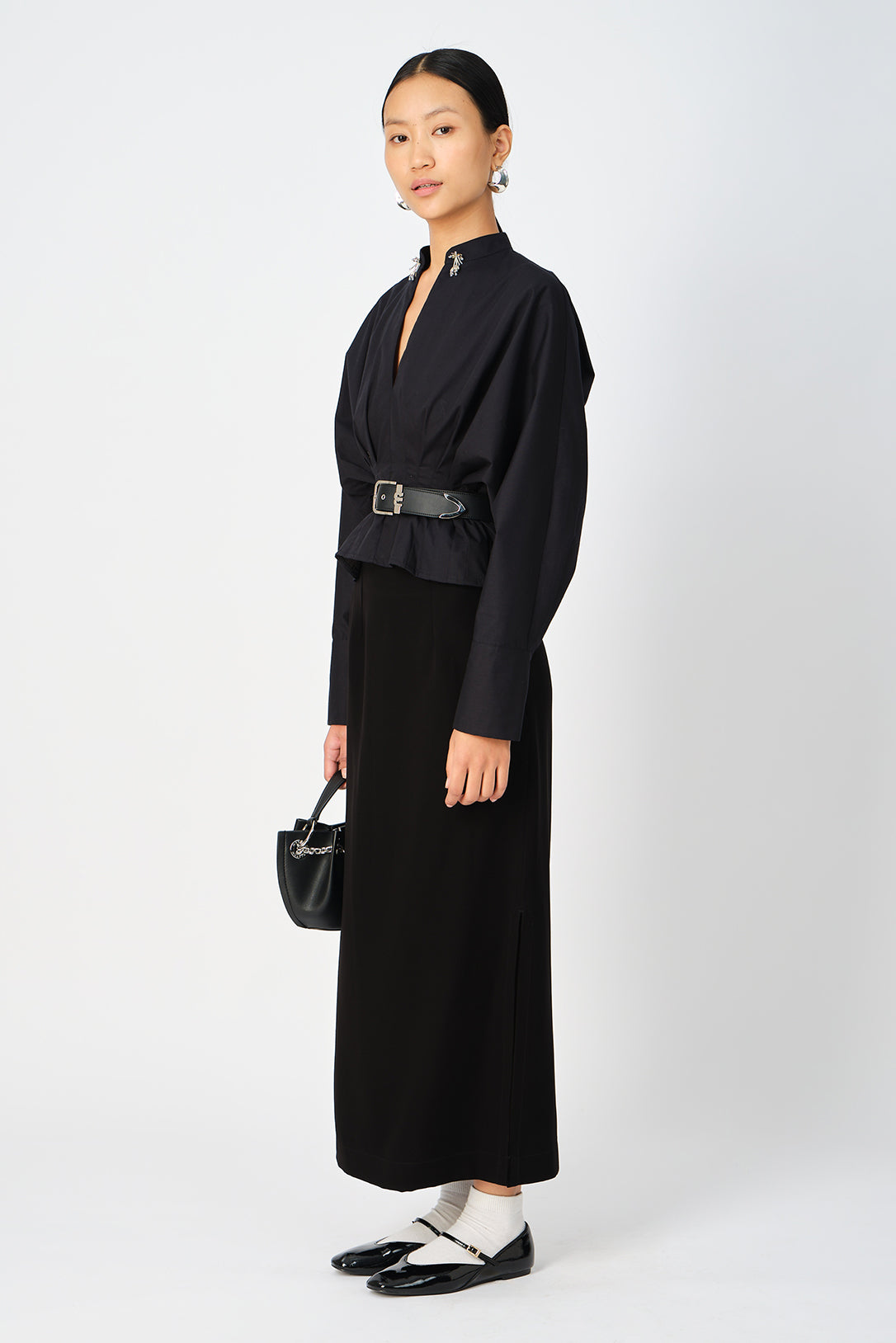 Black Camellia Shirt