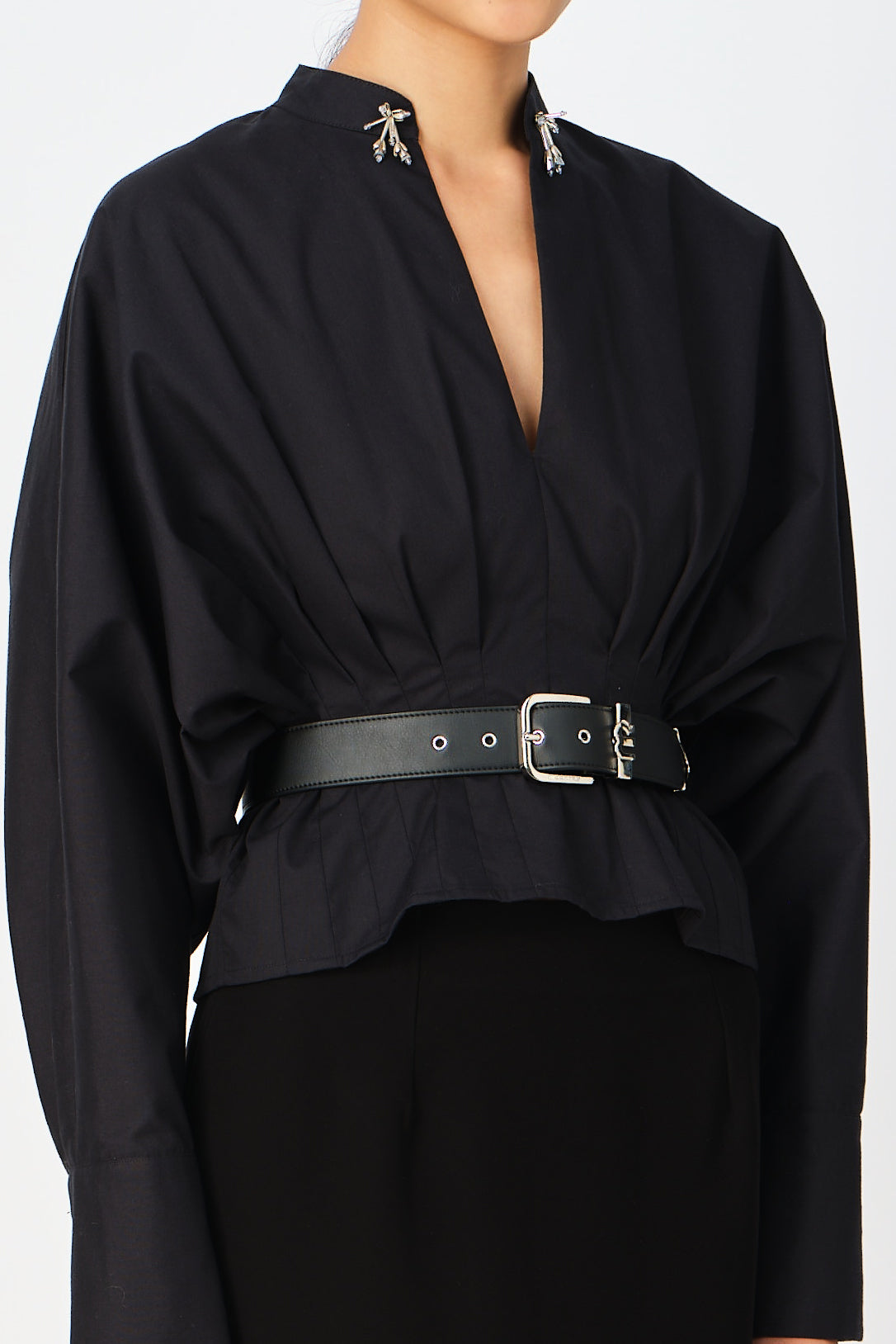 Black Camellia Shirt