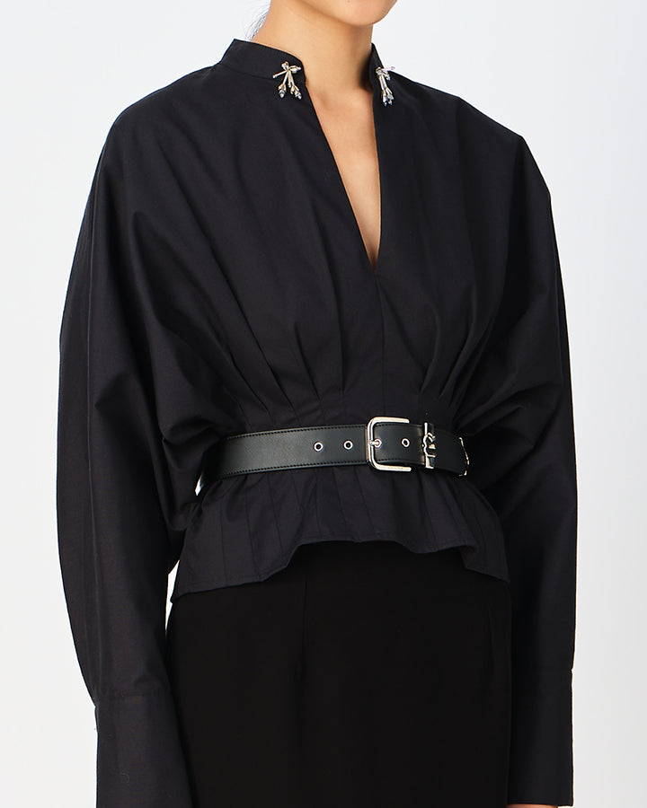 Black Camellia Shirt