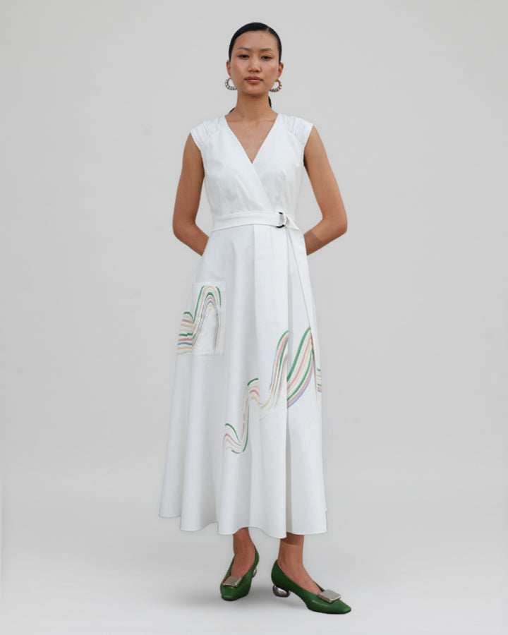 Lunar Wave Poplin Dress