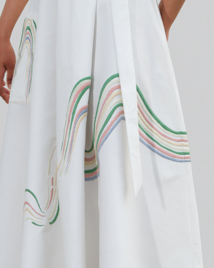 Lunar Wave Poplin Dress