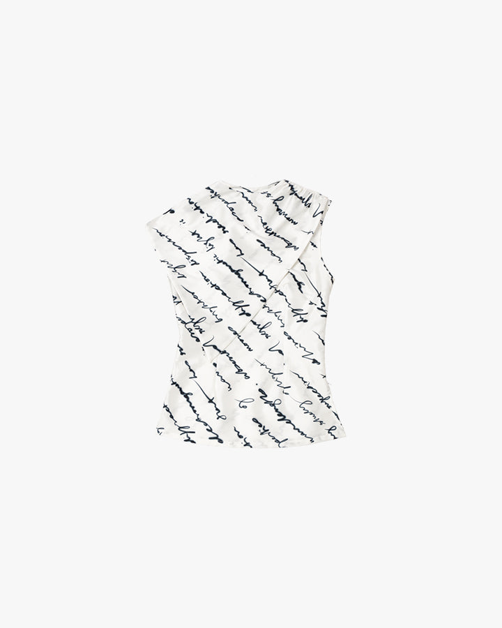 White Emi Scarf Top