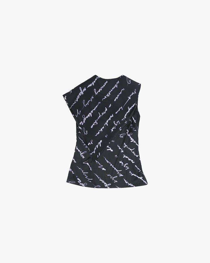 Black Emi Scarf Top