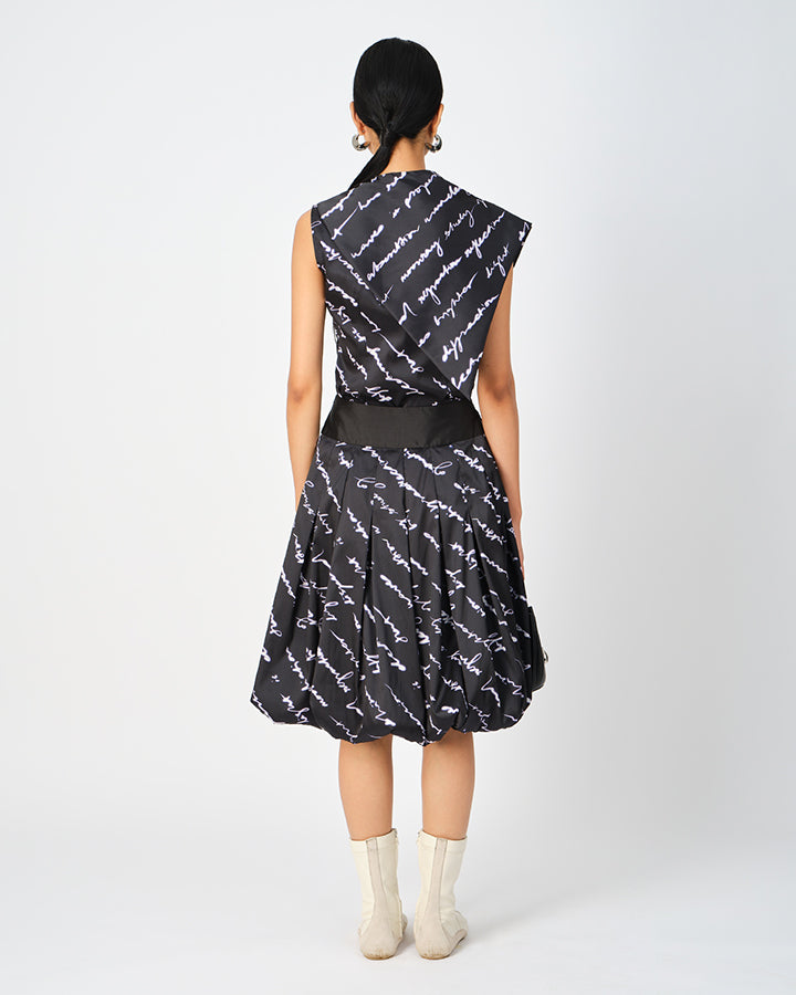 Black Emi Scarf Top