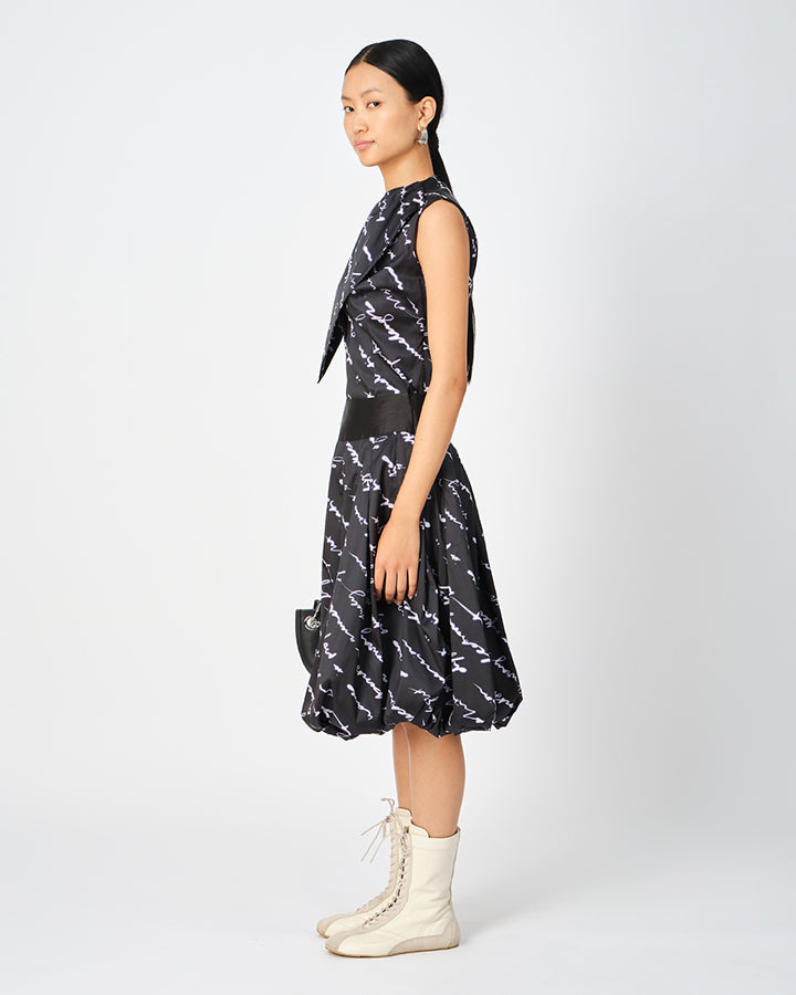 Black Emi Scarf Top