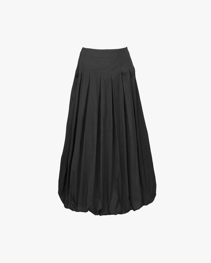 Noelle Box-Pleated Balloon Skirt