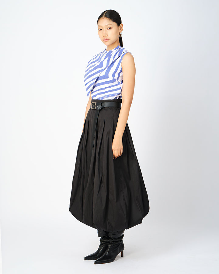 Noelle Box-Pleated Balloon Skirt