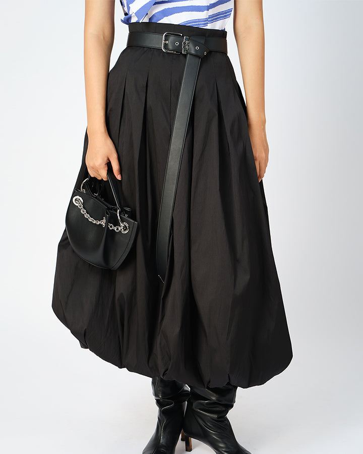 Noelle Box-Pleated Balloon Skirt