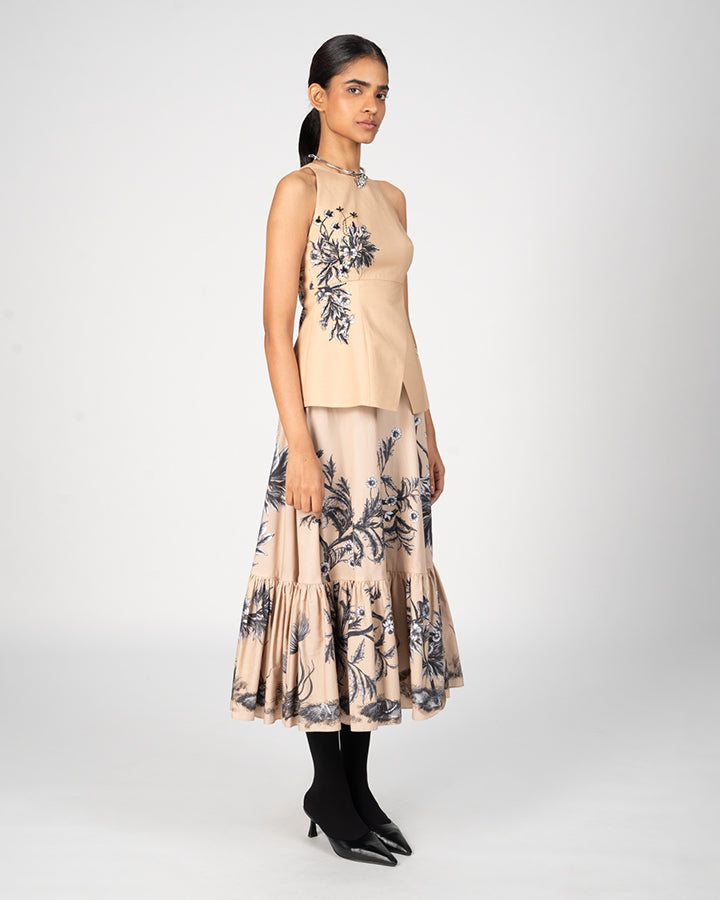 Terra River Print Skirt