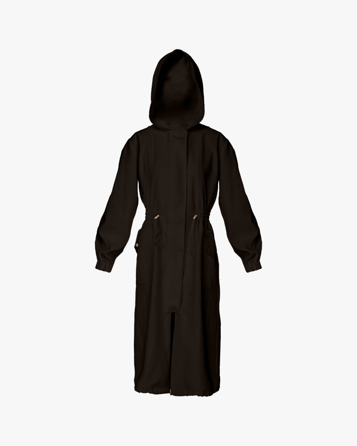 Noir Hooded Coat