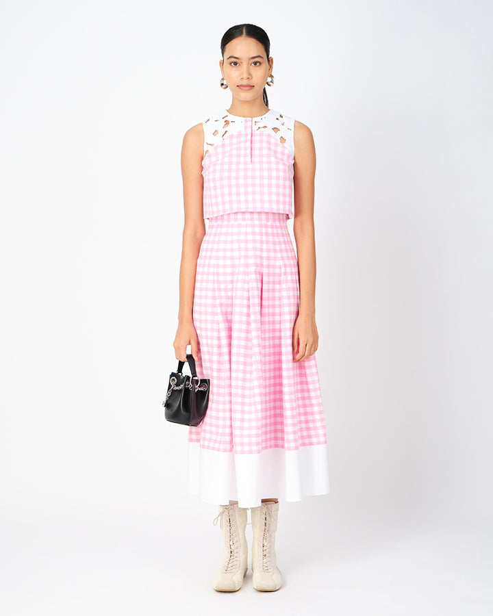 Sophia Chequered Crop Top