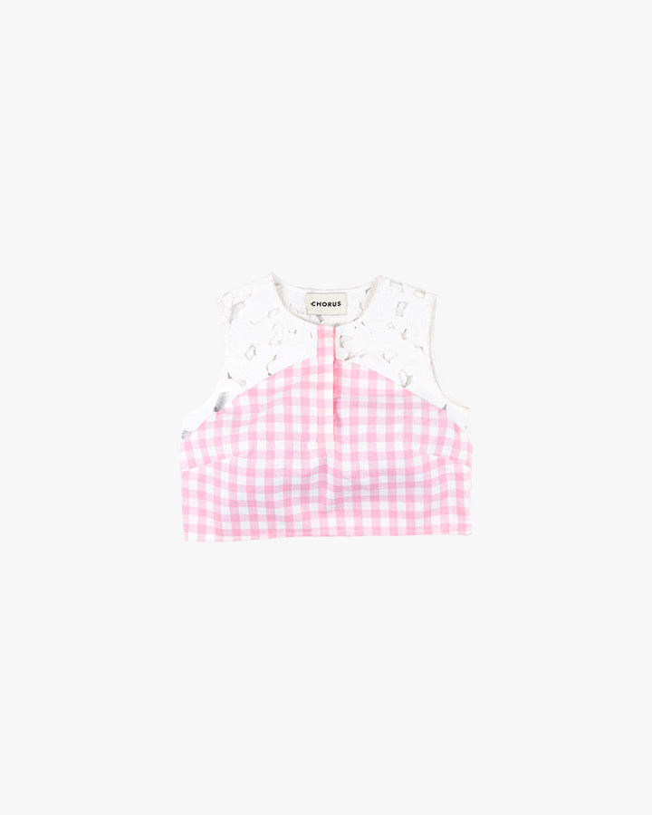 Sophia Chequered Crop Top