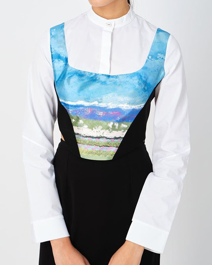 Skyscape Cropped Corset Top